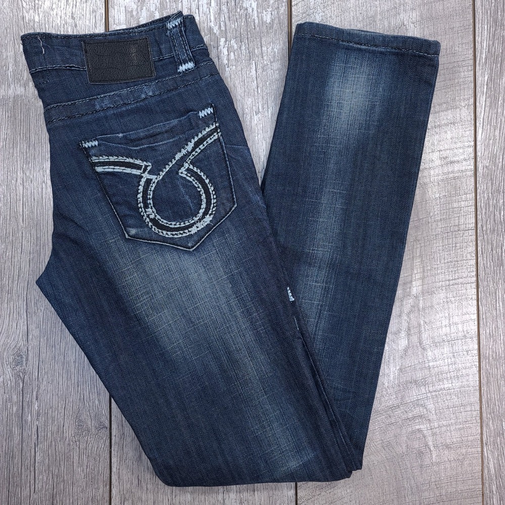 Big Star Women Straight Leg Jeans in Dark Blue Wash